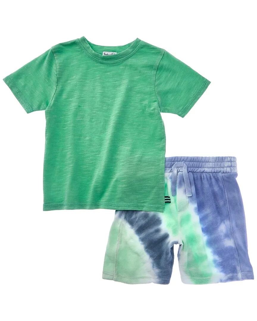 2Pc Coast Tie-Dye T-Shirt & Short Set by Splendid