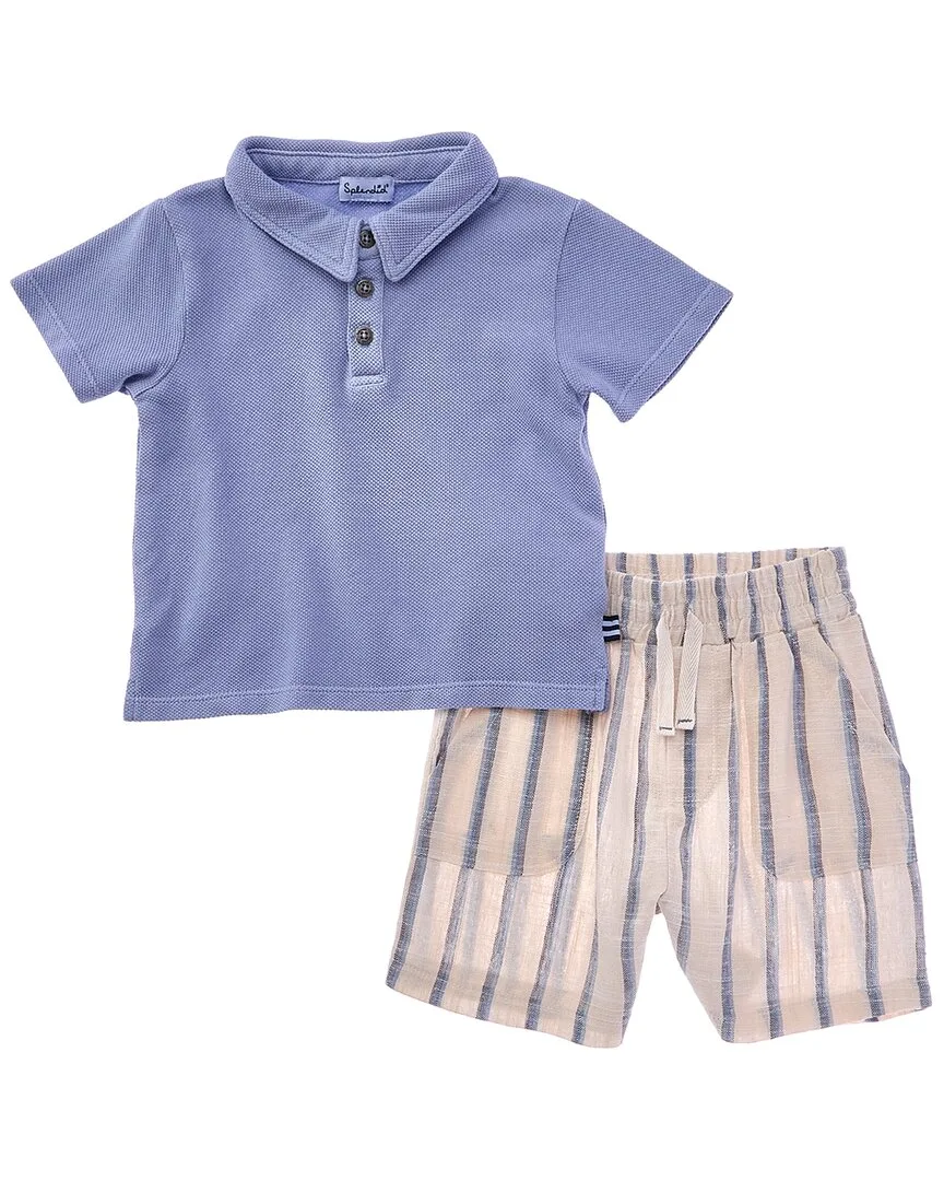 2Pc Under the Sea Polo & Short Set by Splendid