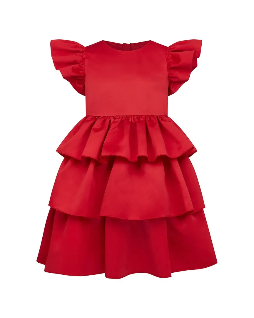 Scarlett Satin Frill Party Dress by Holly Hastie