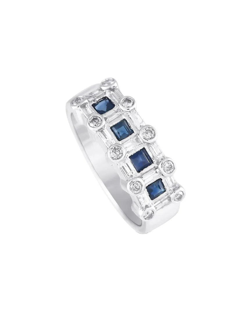 14K 1.10 ct. tw. Diamond & Sapphire Ring by Gemstones
