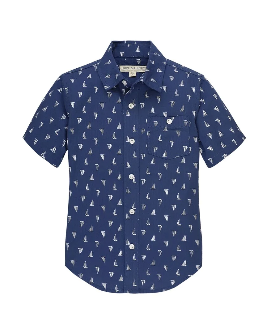 Seersucker Printed Shirt by Hope & Henry