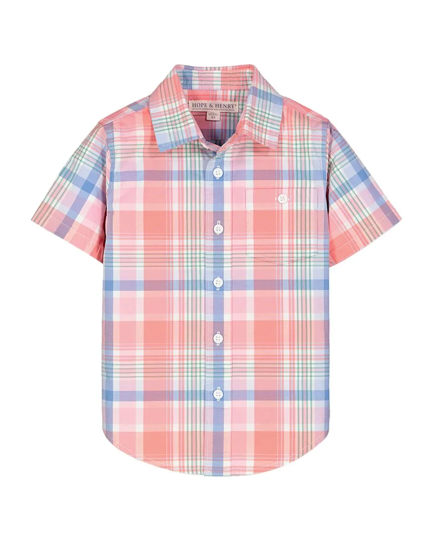 Stretch Poplin Short Sleeve Shirt by Hope & Henry