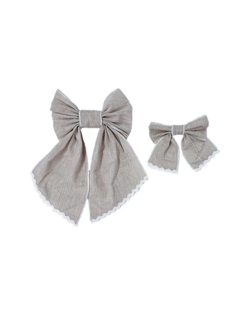 Ashlyn Linen Hair Bows by Petite Maison Kids
