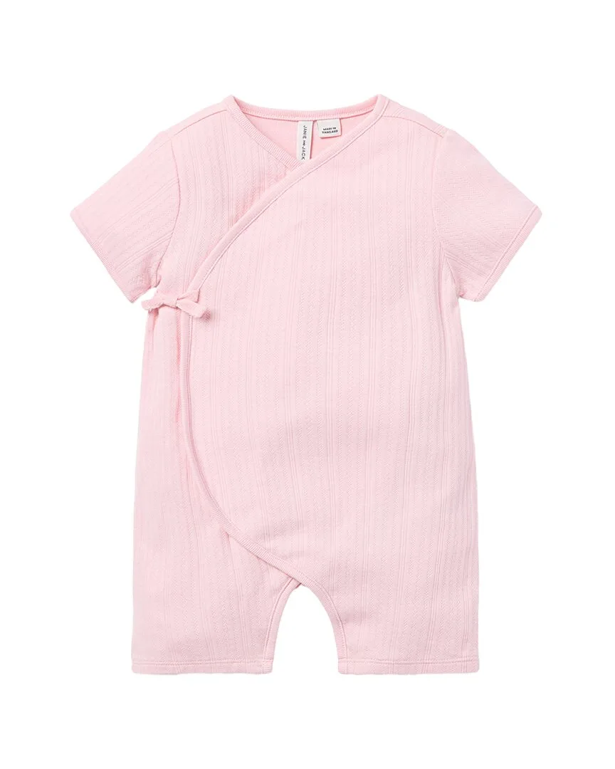 Pointelle Kimono Romper by Janie and Jack
