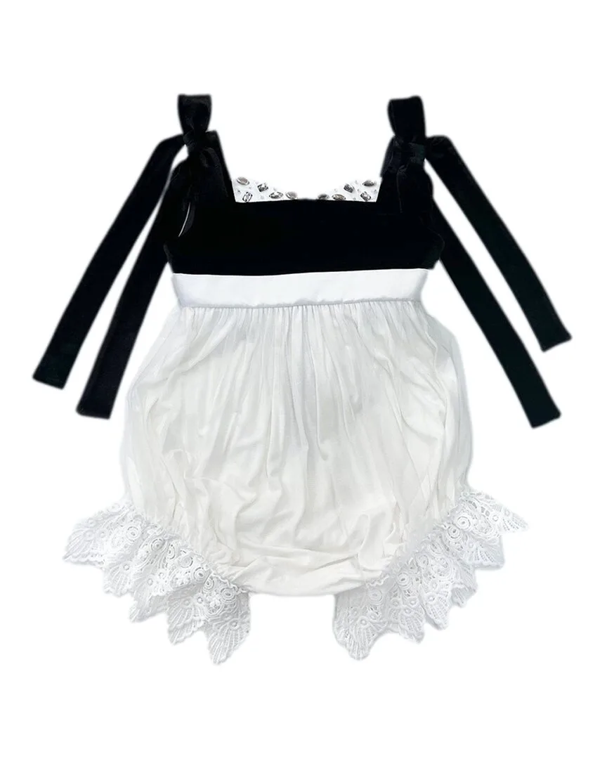 Audrey Velour Top & Romper by Petite Maison Kids