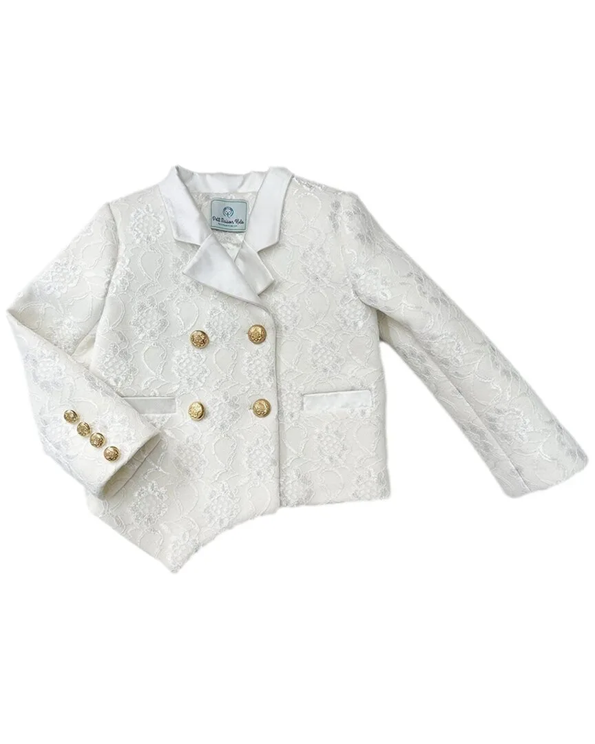 Lace Overlay Blazer by Petite Maison Kids