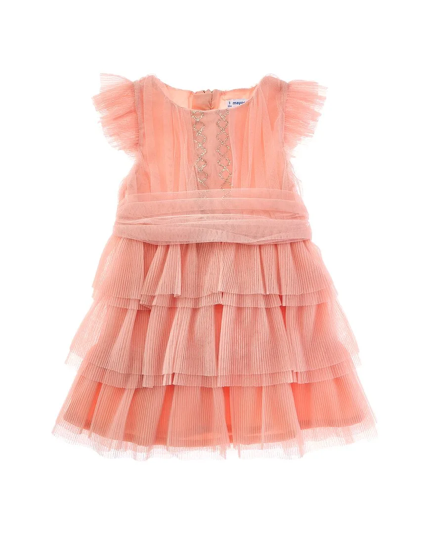 Pleated Tulle Dress by Mayoral