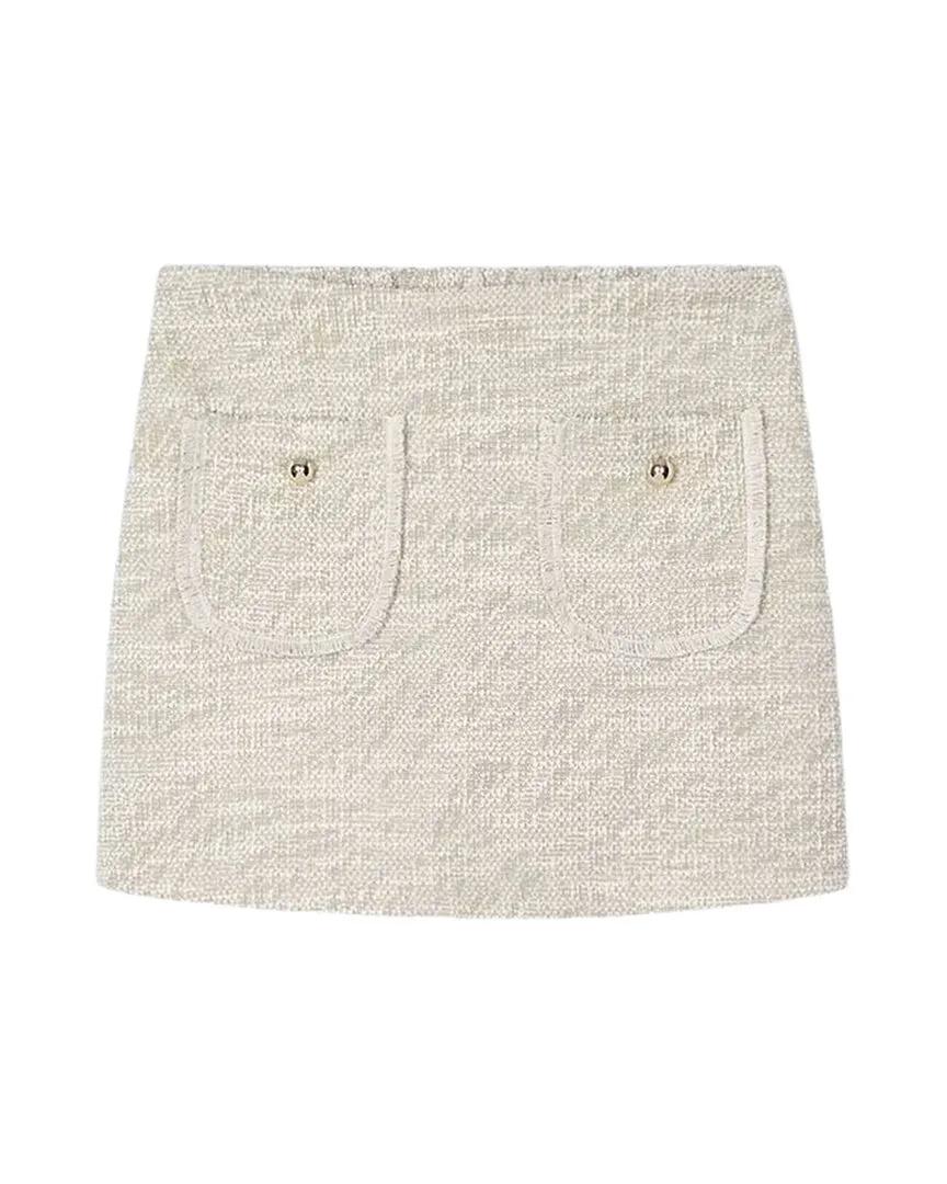 Sand Tweed Skirt by Mayoral