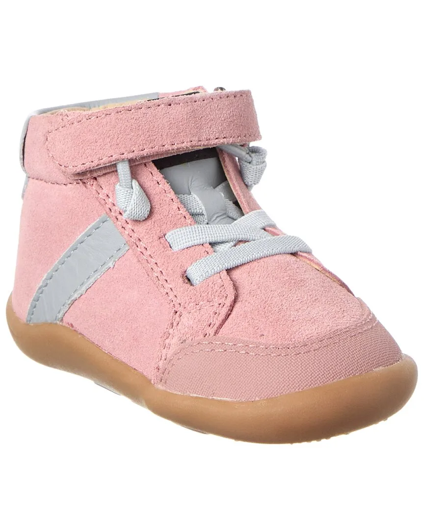 Retro Ground High-Top Leather & Suede Sneaker by Oldsoles