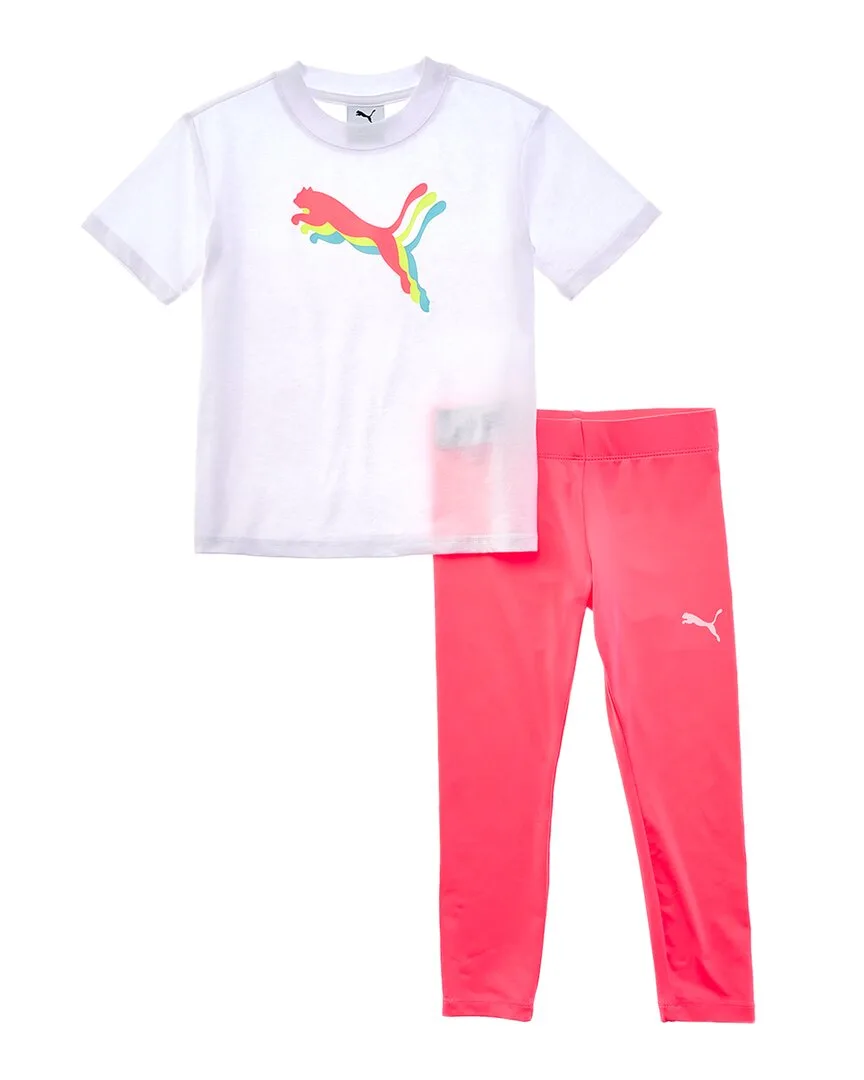 2Pc Jersey T-Shirt & Legging Set by PUMA