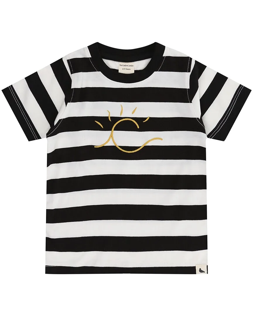 Wide Stripe Sun Embroidery T-Shirt by Turtledove London