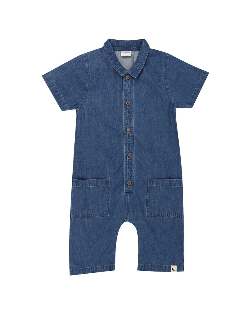 Denim Blue Shortie Overall by Turtledove London