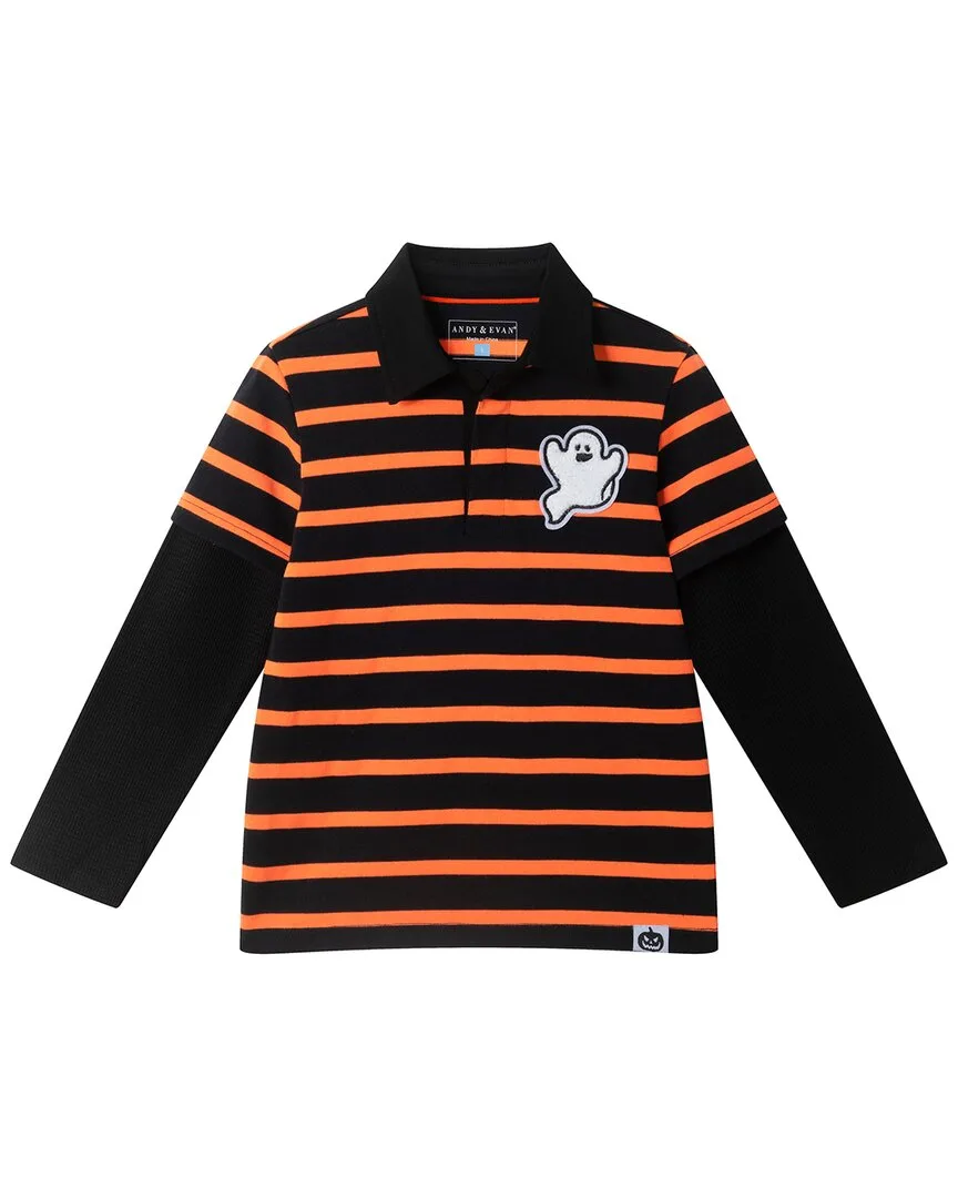 Rugby Stripe Halloween Polo Shirt by Andy & Evan