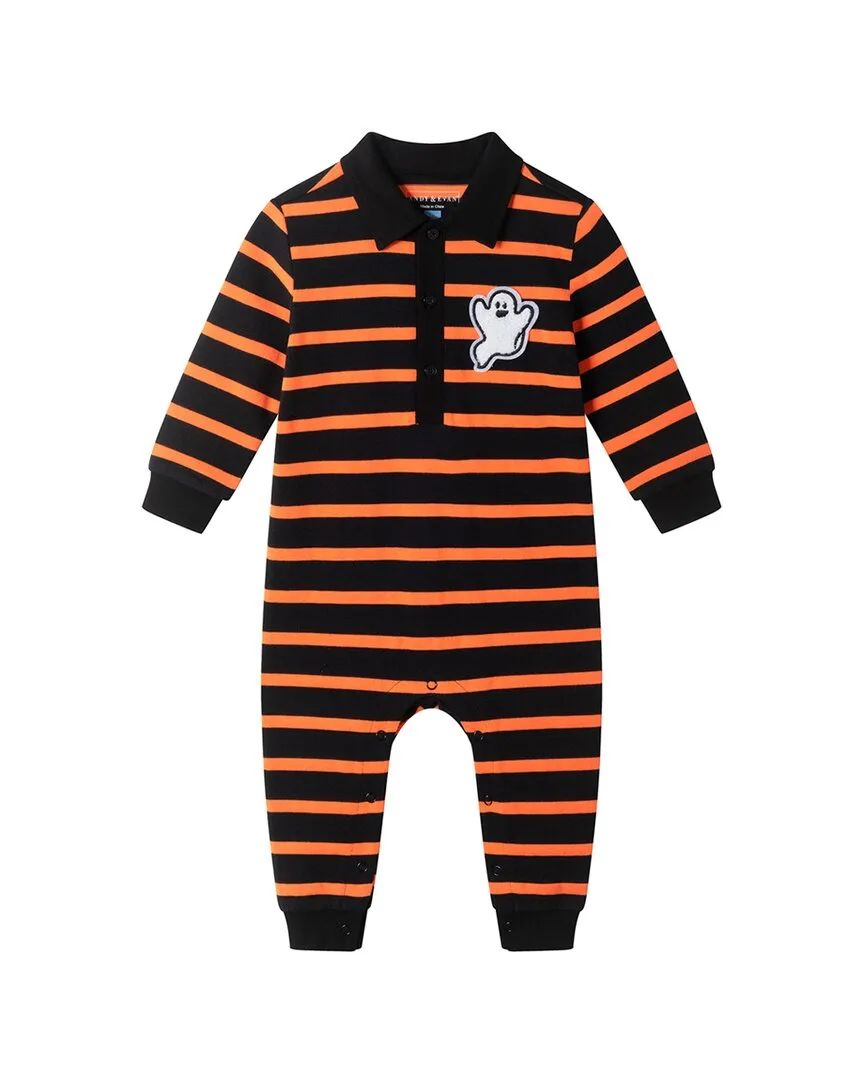 Rugby Stripe Halloween Romper by Andy & Evan