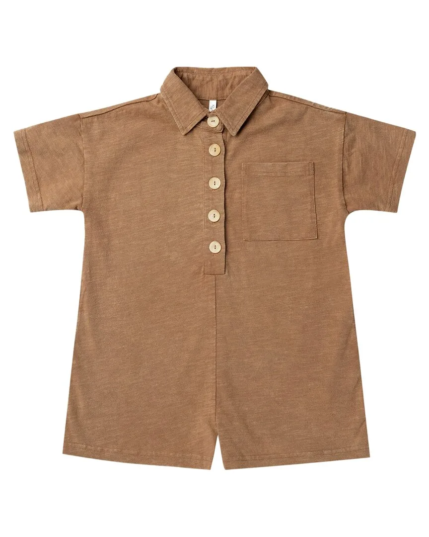 Collared Button Romper by Rylee  Cru Collective