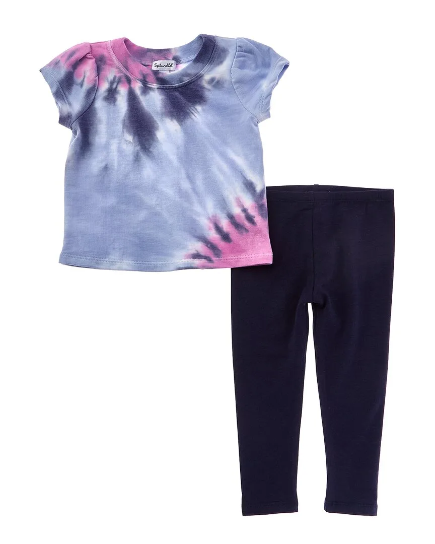 2Pc Blooming Tie-Dye Top & Legging Set by Splendid