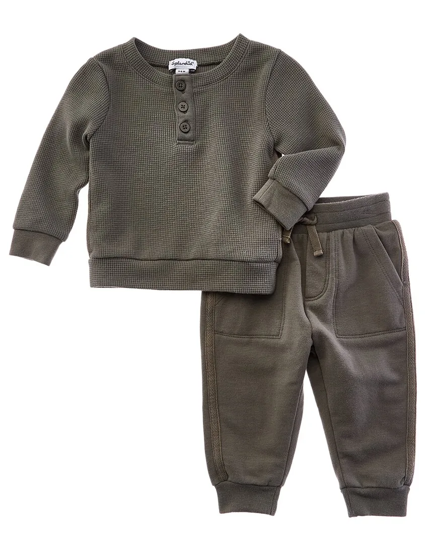 2Pc Adventure Thermal Top & Jogger Pant Set by Splendid