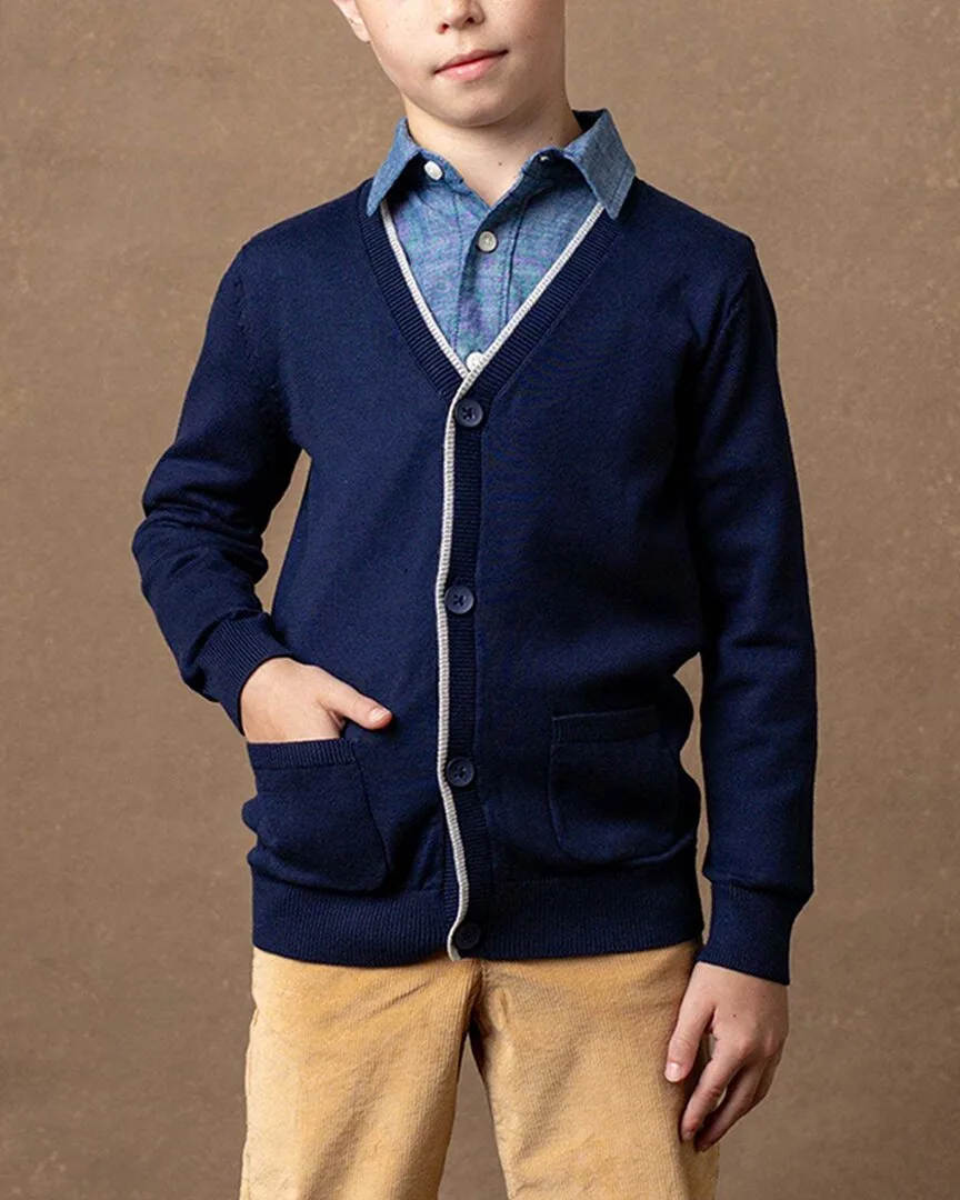Tipped Cardigan Sweater by Hope & Henry