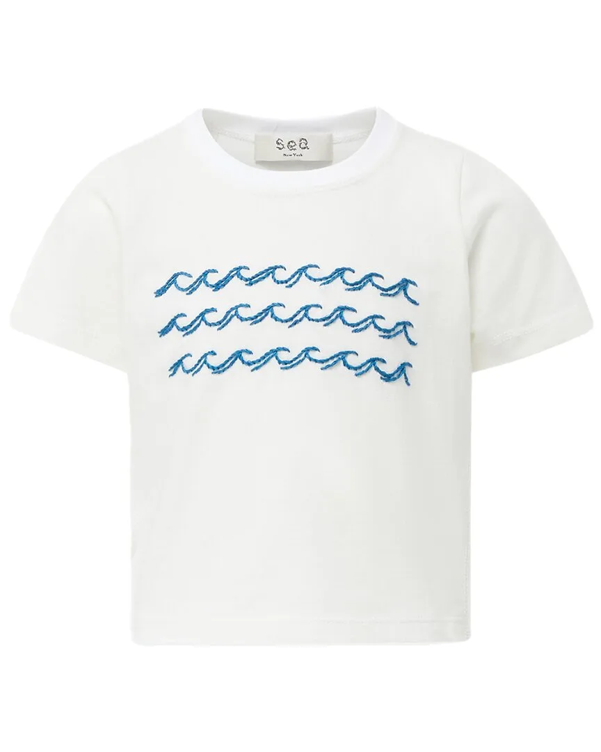 Winn Wave Embroidered T-Shirt by Sea
