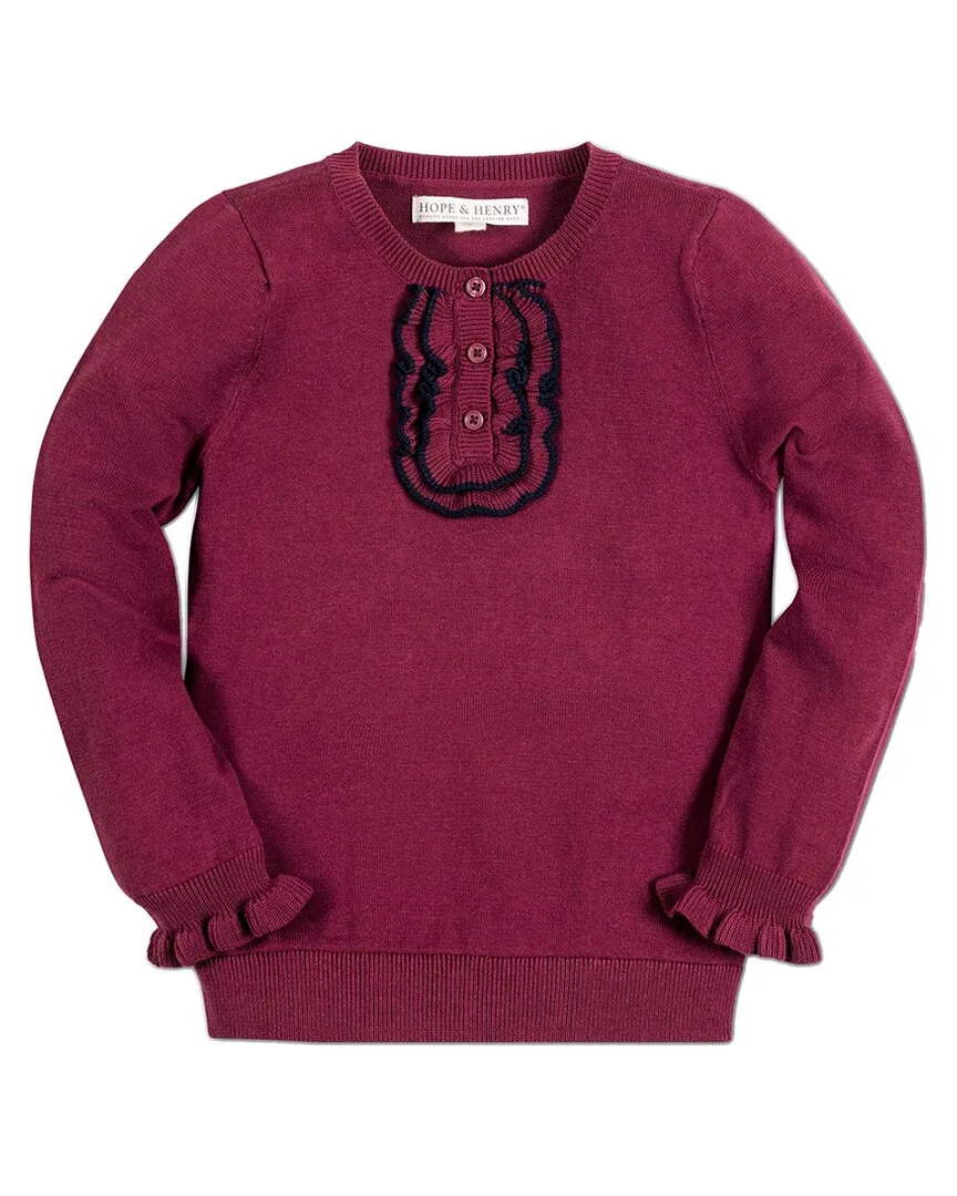Ruffle Henley Sweater by Hope & Henry