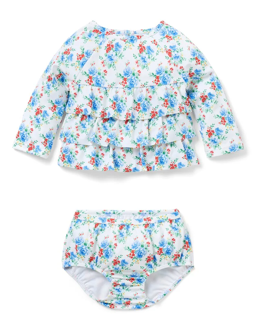 Recycled Floral Rashguard 2Pc Swimsuit by Janie and Jack