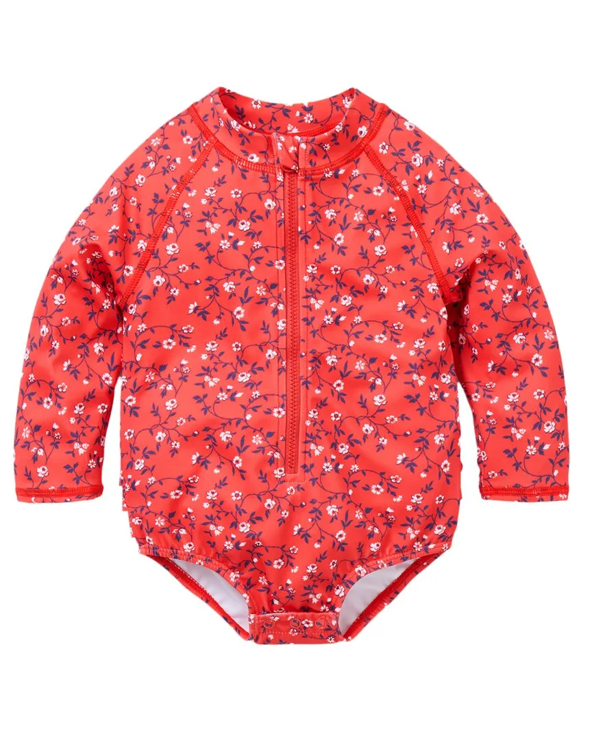 Recycled Ditsy Floral Rashguard Swimsuit by Janie and Jack