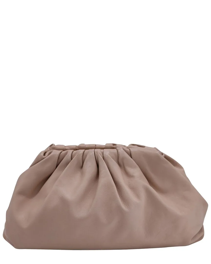 Beige Leather the Pouch Clutch Bag (authentic Pre-Loved)