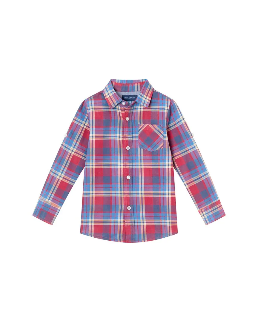 Plaid Button Shirt by Andy & Evan