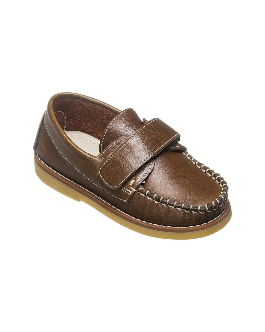 Nick Leather Boat Shoe by Elephantito