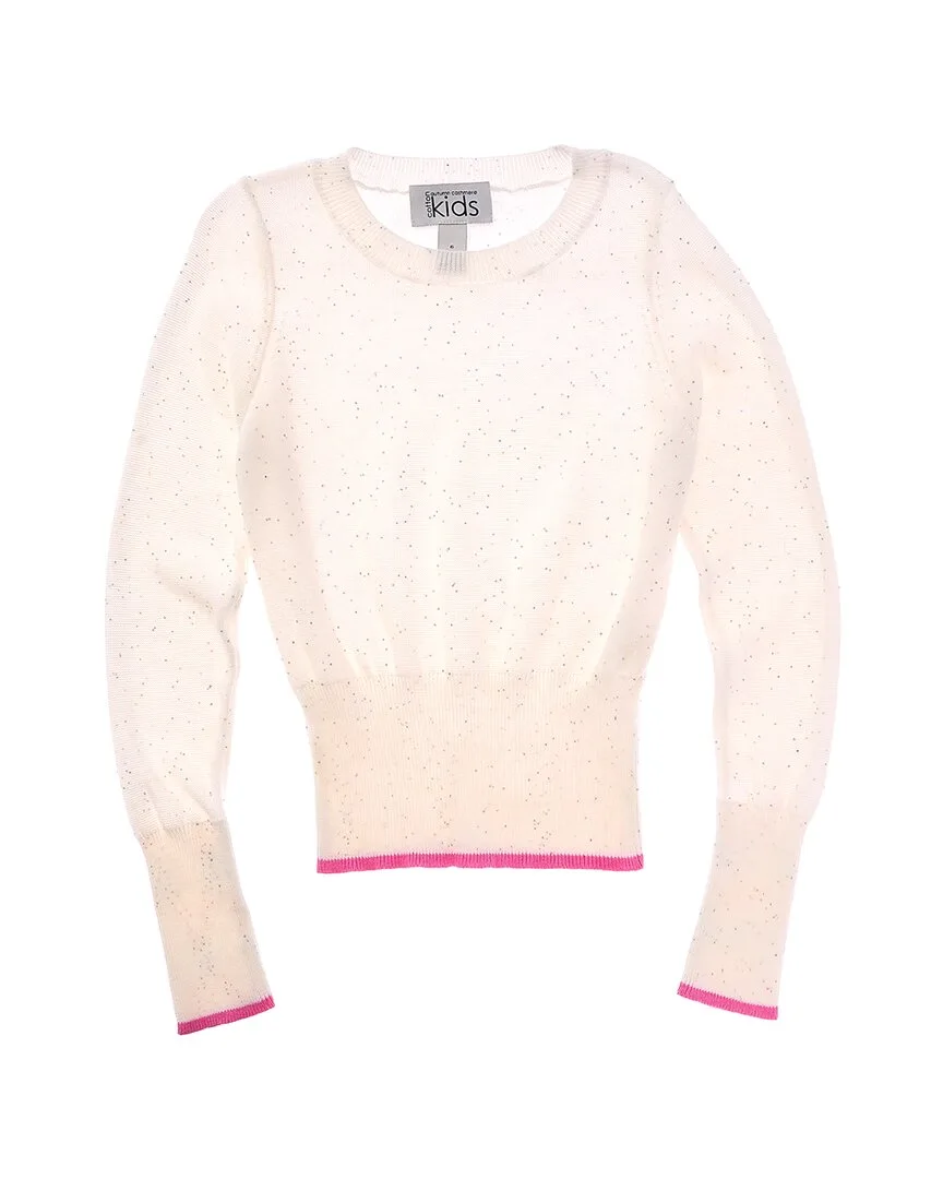 Baby Sequin Cropped Ribbed Sweater by Autumn Cashmere