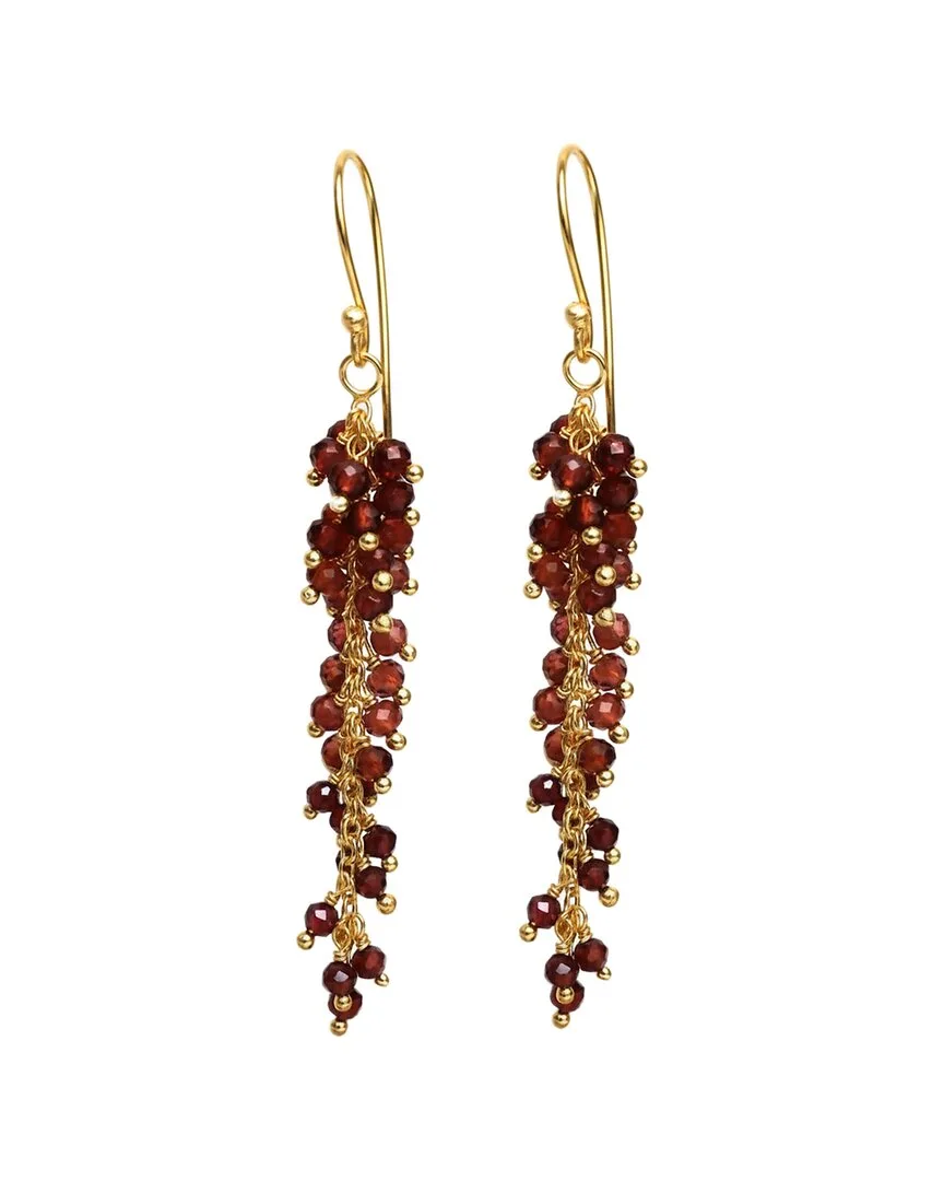 18K Plated 24.75 ct. tw. Garnet Earrings by Liv Oliver