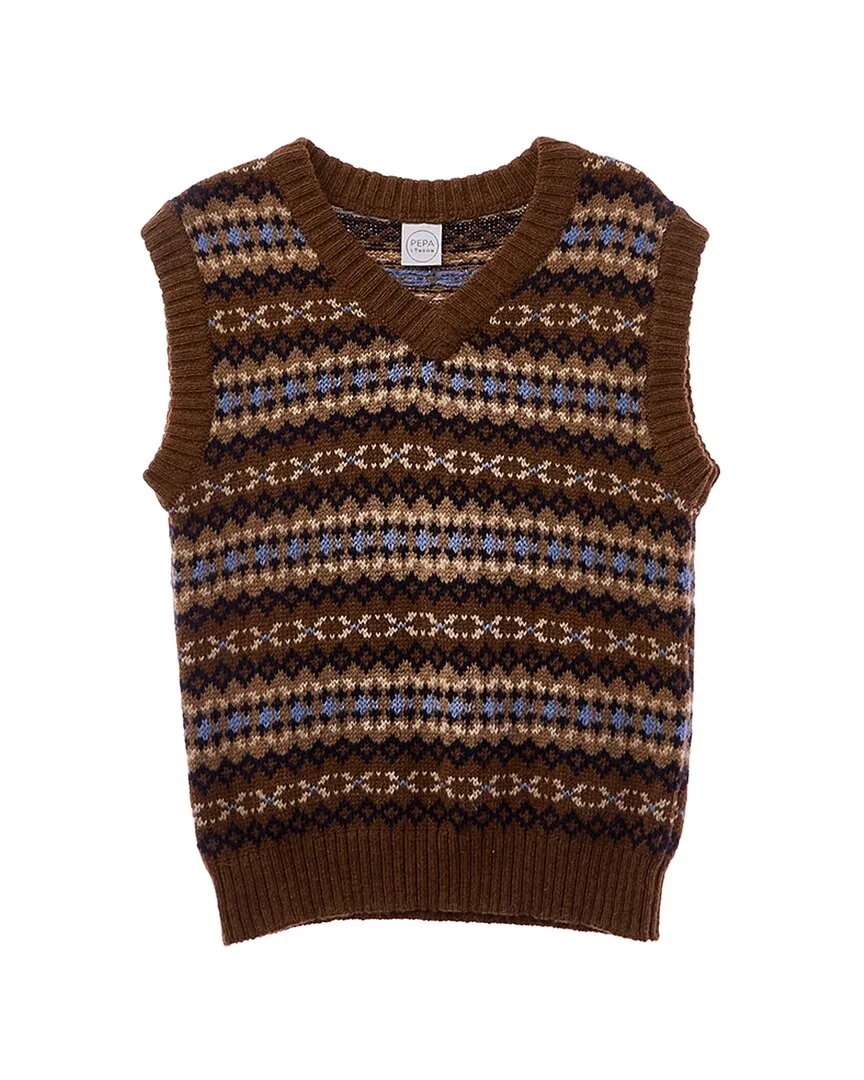 All Over Fairisle Alpaca-Blend Sweater Vest by Pepa London