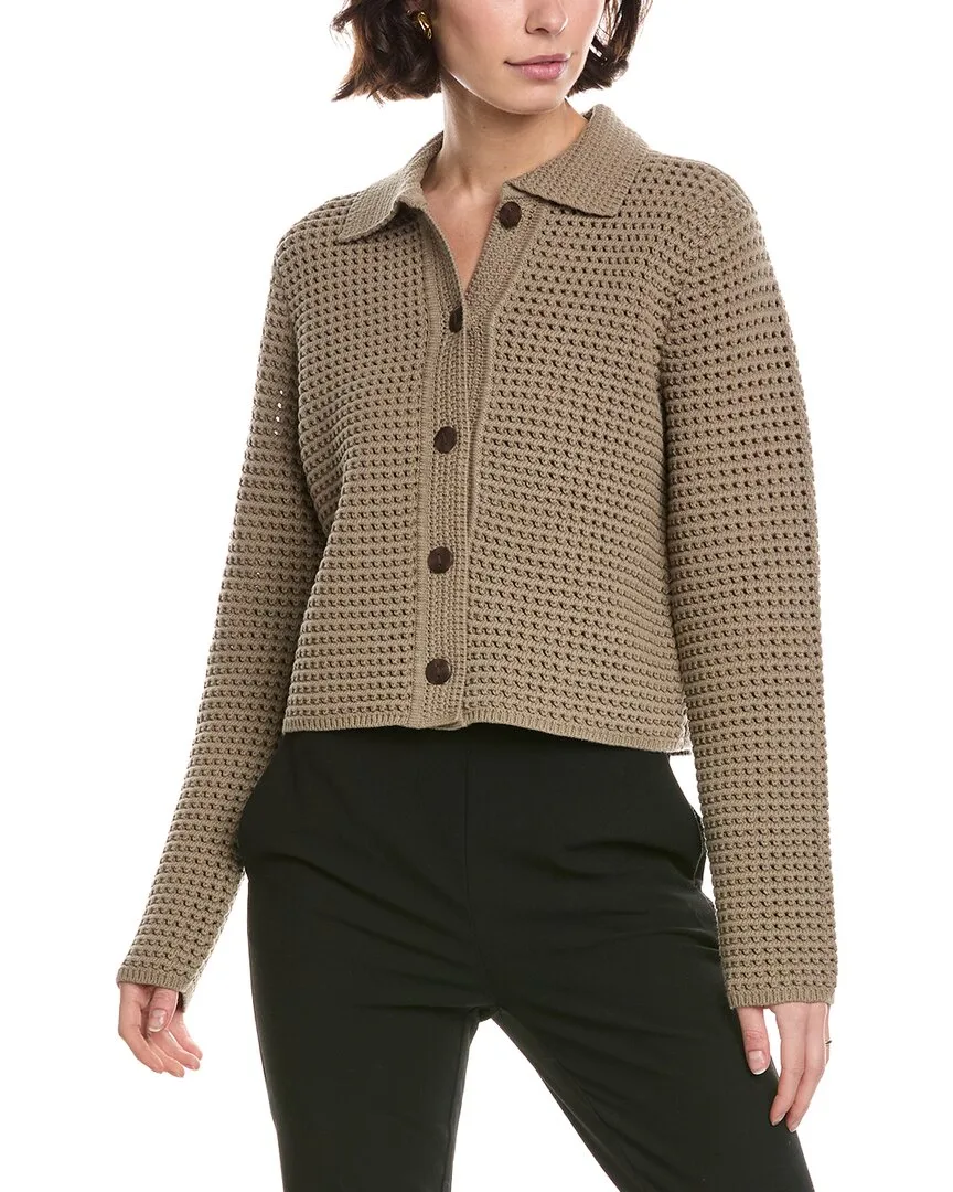 Crochet Stitch Cardigan by Vince