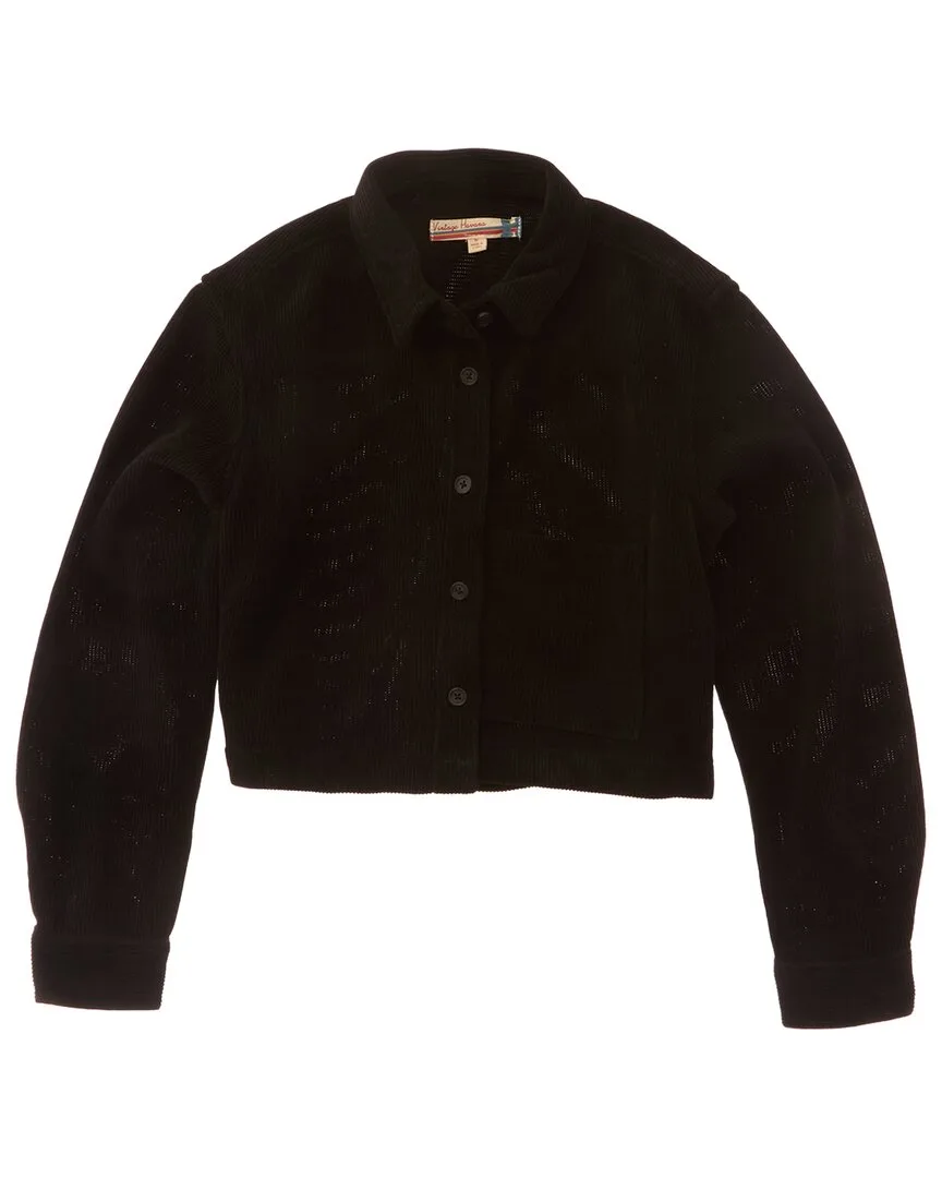 Crop Corduroy Button-Up Jacket by Vintage Havana