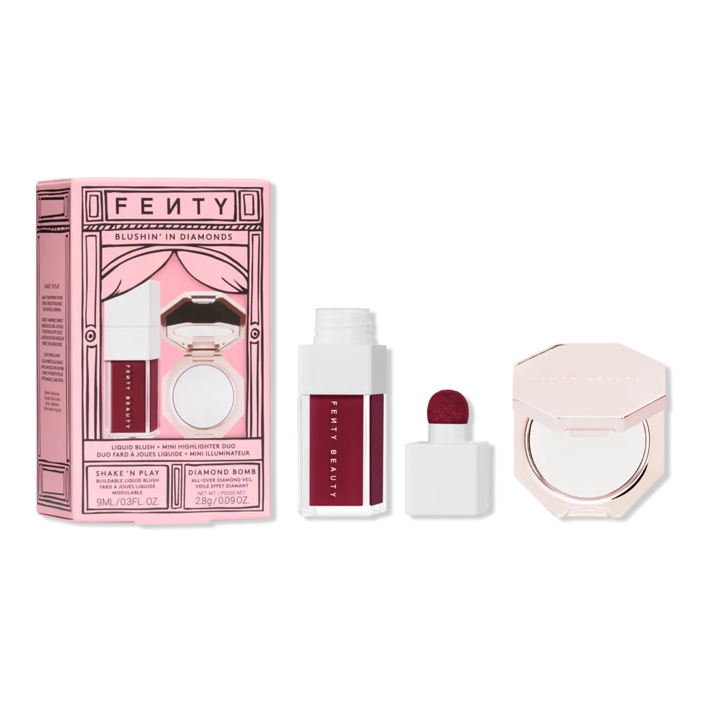 Blushin' in Diamonds Liquid Blush + Highlighter Duo Makeup Gift Set by FENTY BEAUTY by Rihanna
