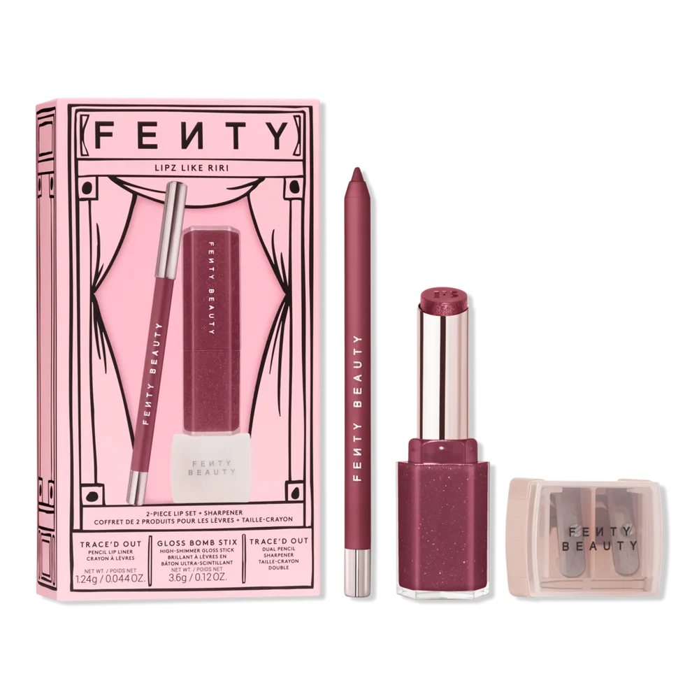 Lipz Like Riri 2-Piece Lip Set + Sharpener Makeup Gift Set by FENTY BEAUTY by Rihanna