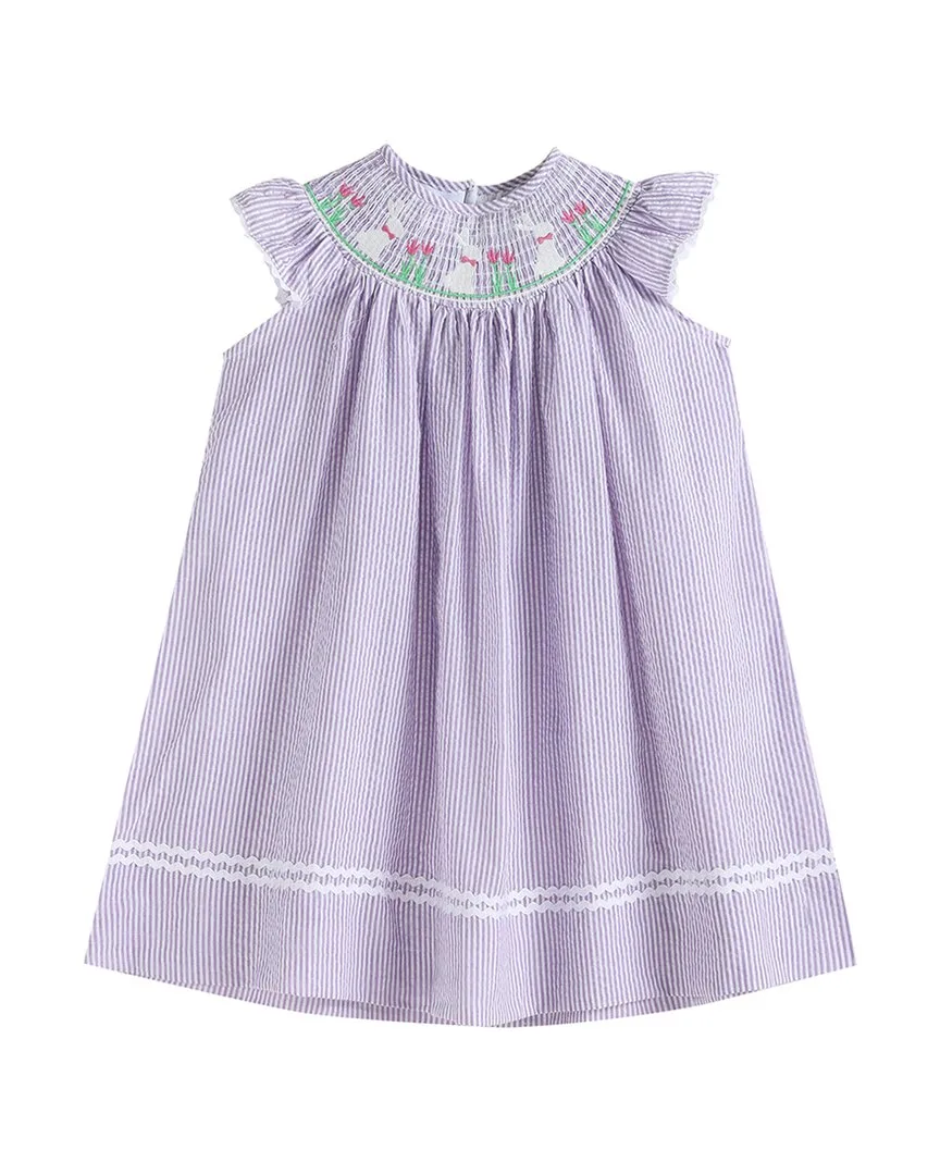 Easter Bunny Smocked Bishop Dress by Lil Cactus