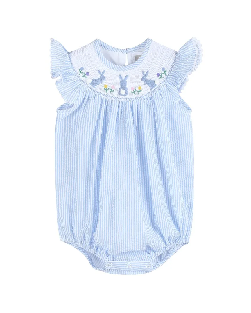 Easter Bunny Smocked Flutter Romper by Lil Cactus