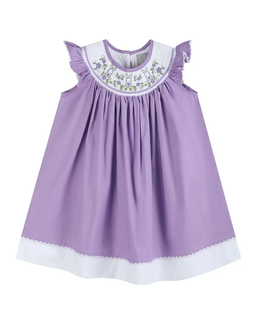 Bunny Smocked Bishop Dress by Lil Cactus