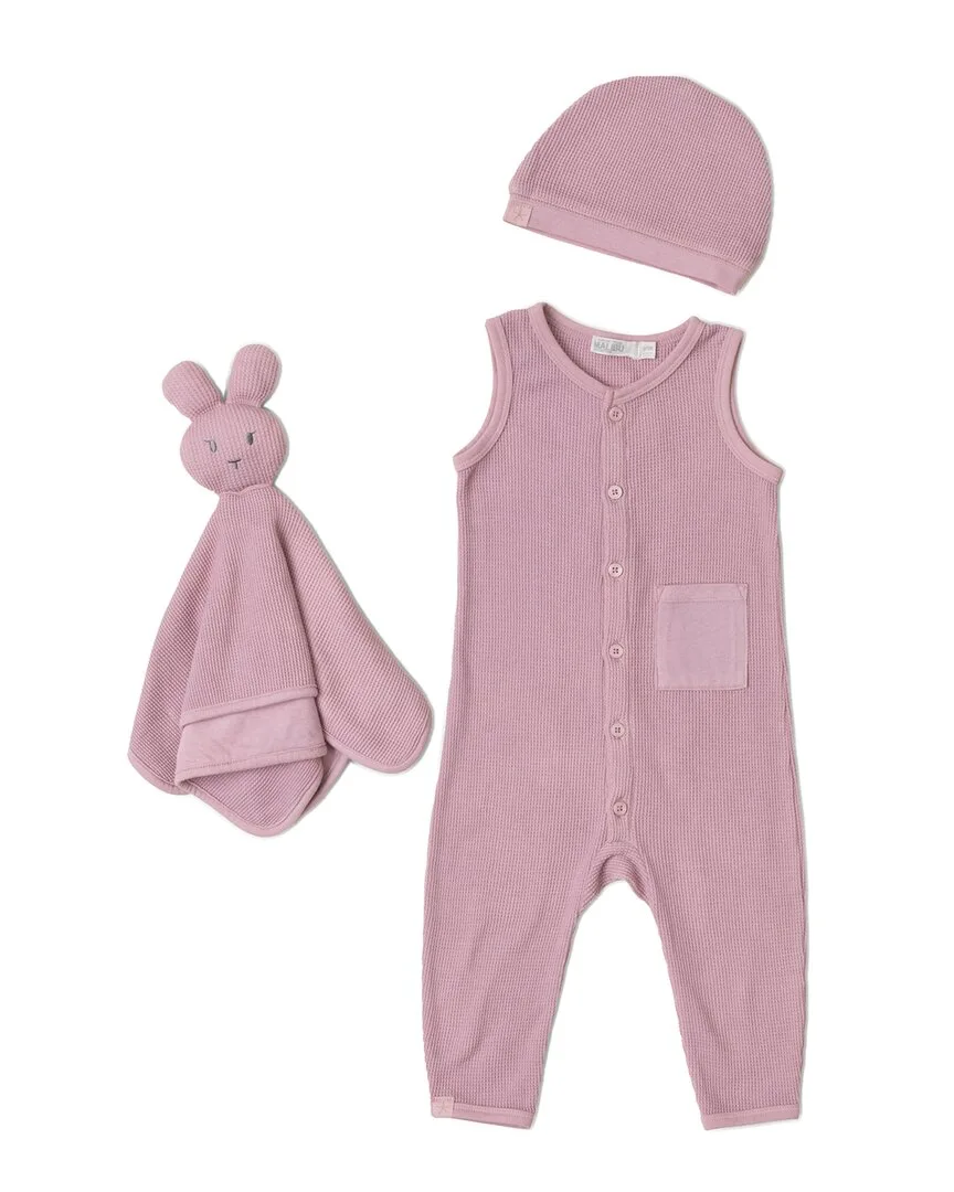 Malibu Collection Baby Waffle Bodysuit Set by Barefoot Dreams