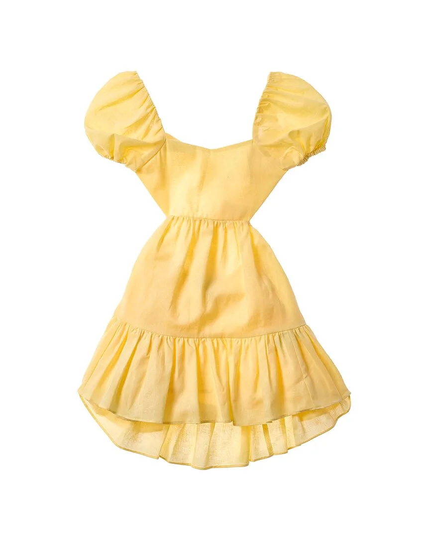 Ellory Linen-Blend Mini Dress by Bardot