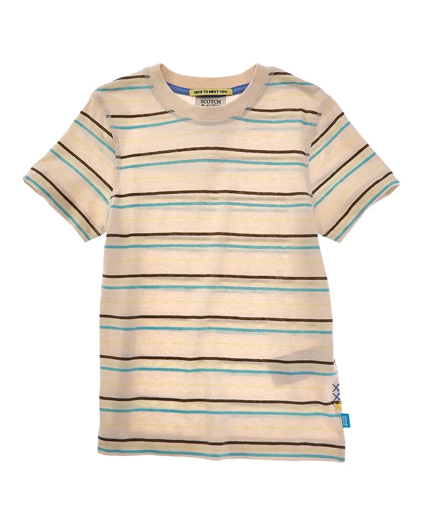 Relaxed-Fit Yarn-Dyed Striped Linen-Blend T-Shirt by Scotch & Soda
