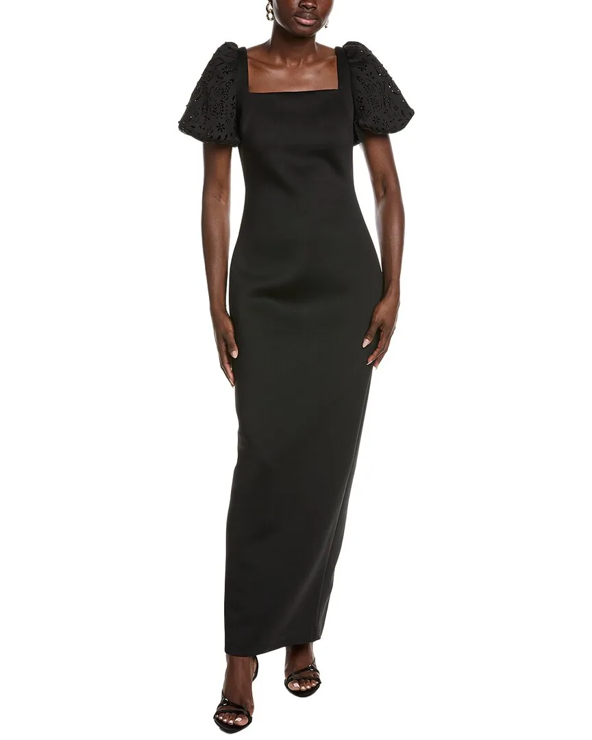 Laser Pearl Sleeve Gown by Badgley Mischka