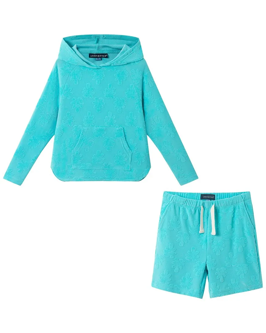 Aqua Terry Cover-Up Set by Andy & Evan