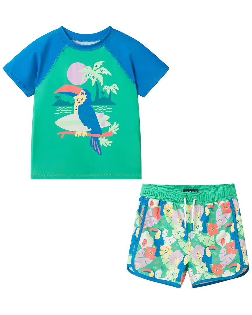 Blue Toucan Rashguard Set by Andy & Evan