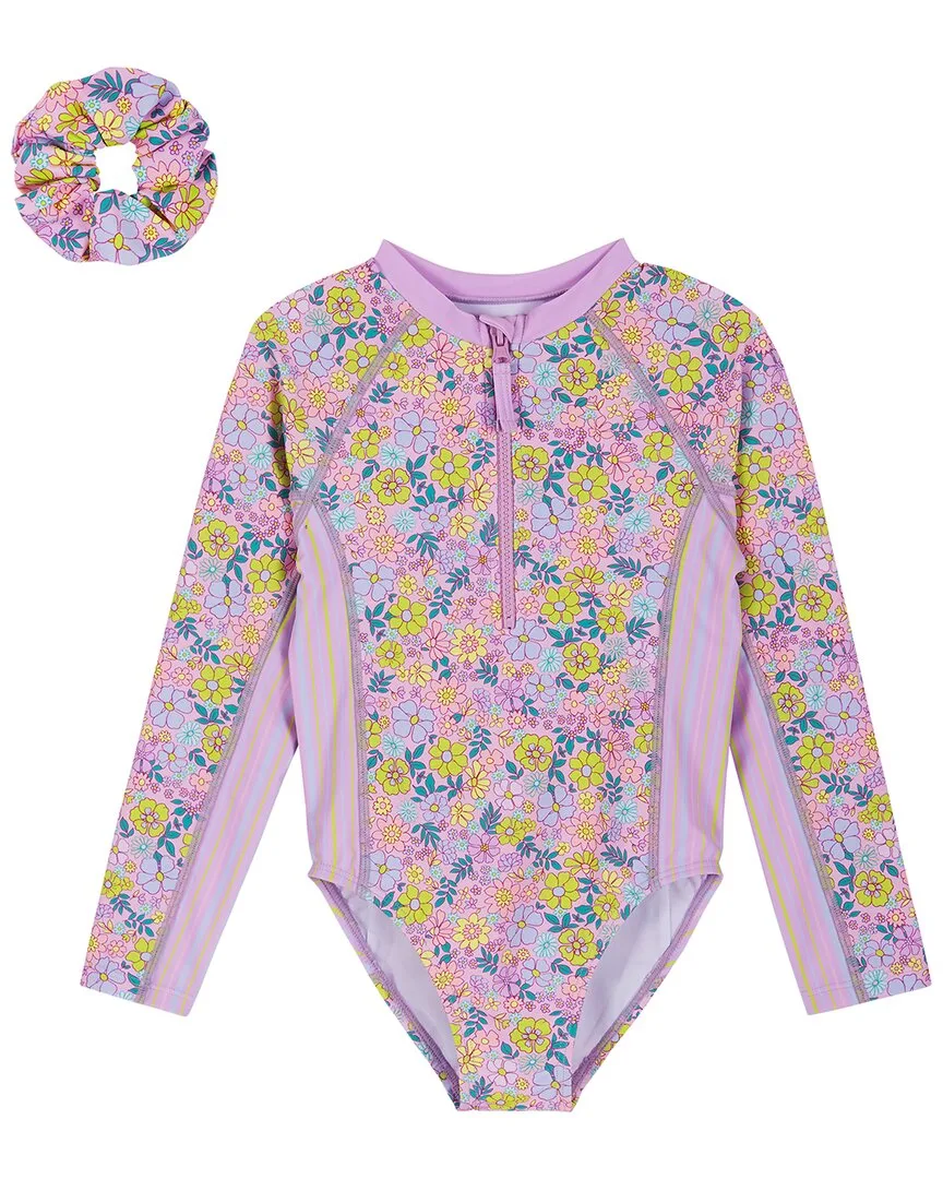 Print Mix One-Piece Rashguard by Andy & Evan