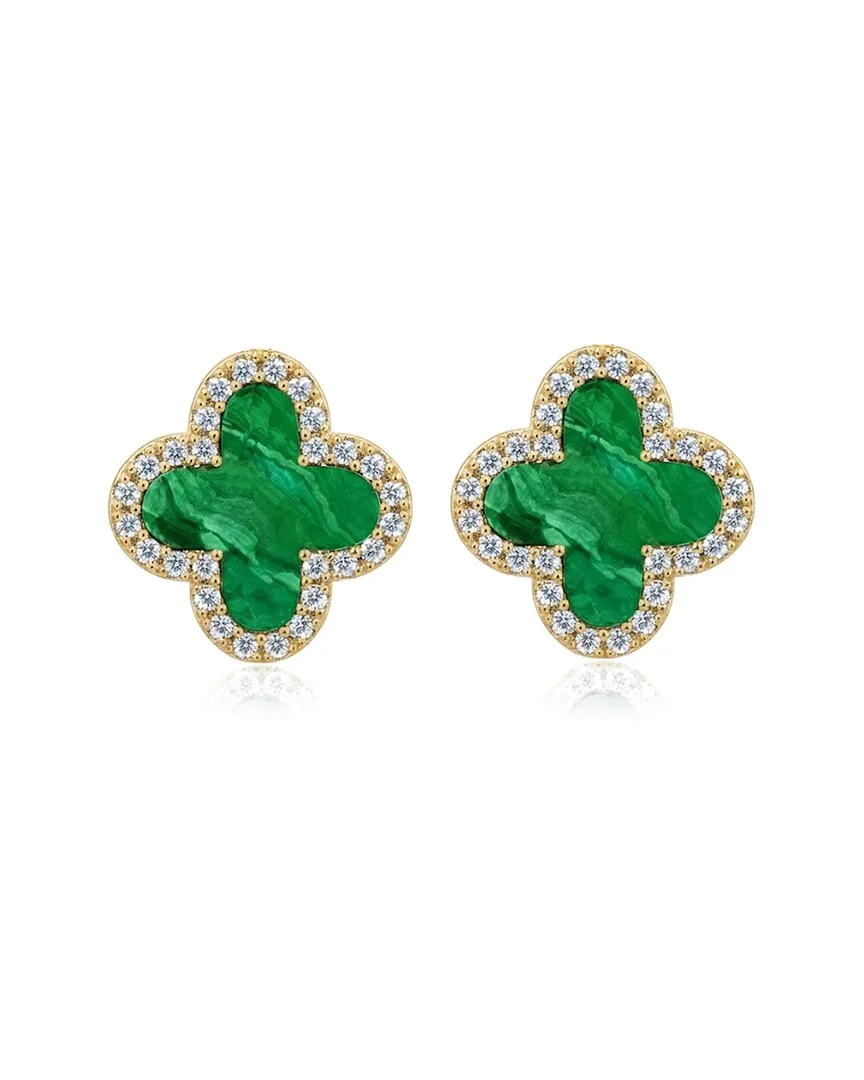 18K Plated Cz Earrings by Liv Oliver