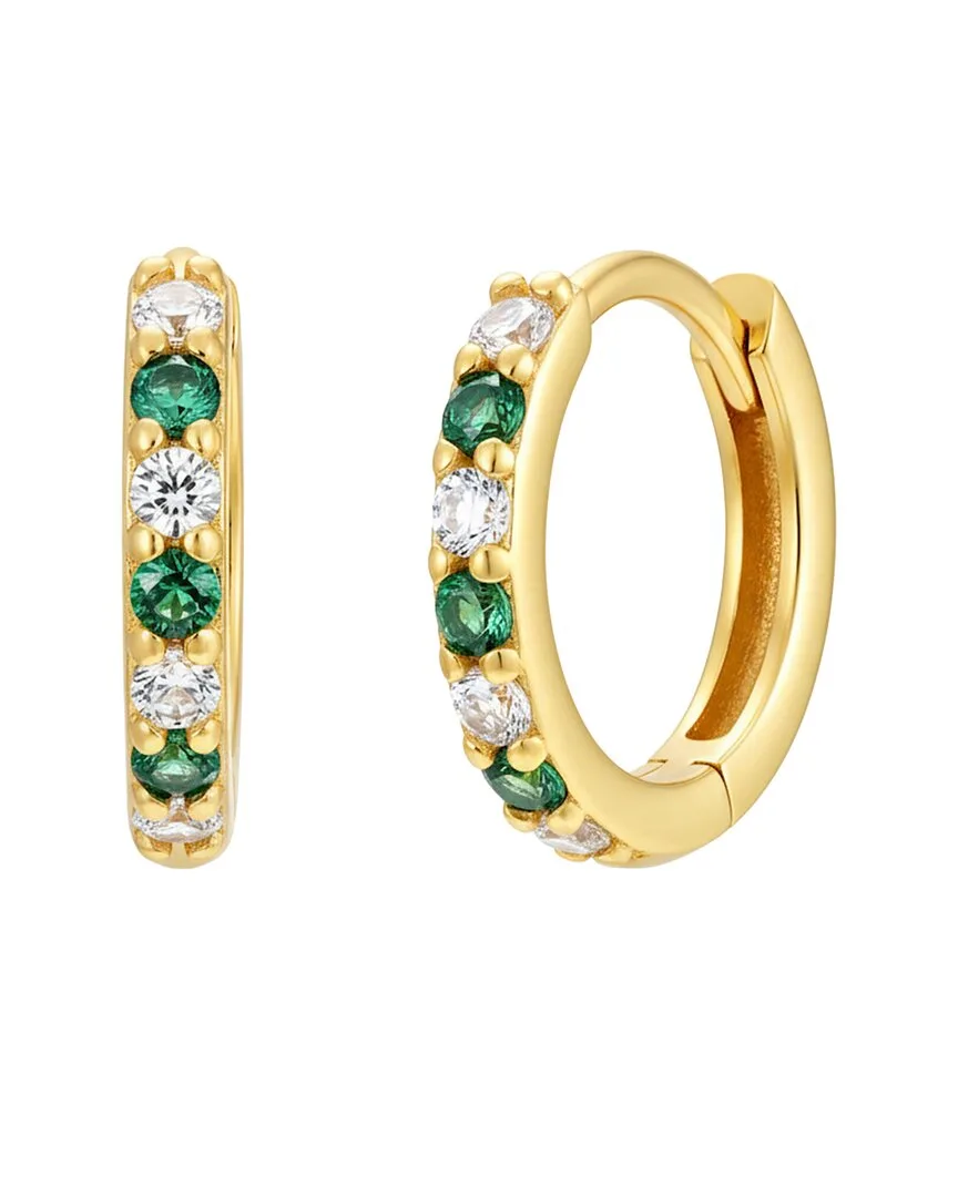 18K Plated 0.48 ct. tw. Green Quartz Cz Earrings