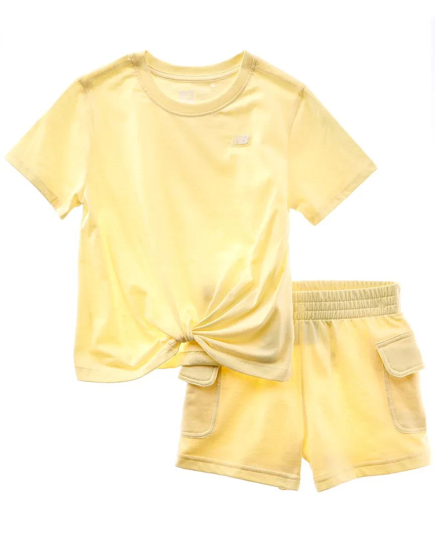 2Pc T-Shirt & Fleece Short Set by New Balance
