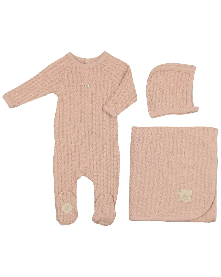Cable Knit Layette Set by Mon Tresor
